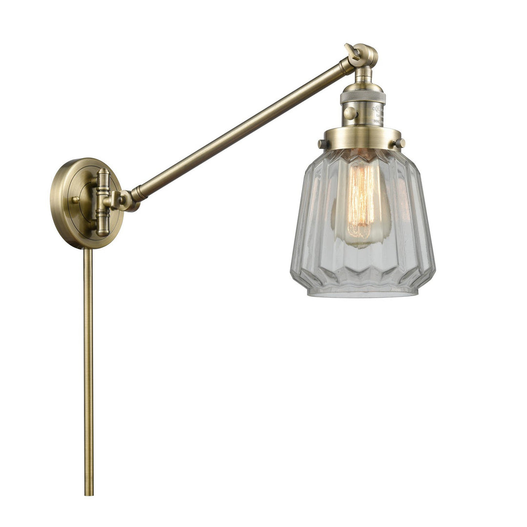 Innovations Lighting 237-AB-G142  Franklin Restoration Lamp Antique Brass
