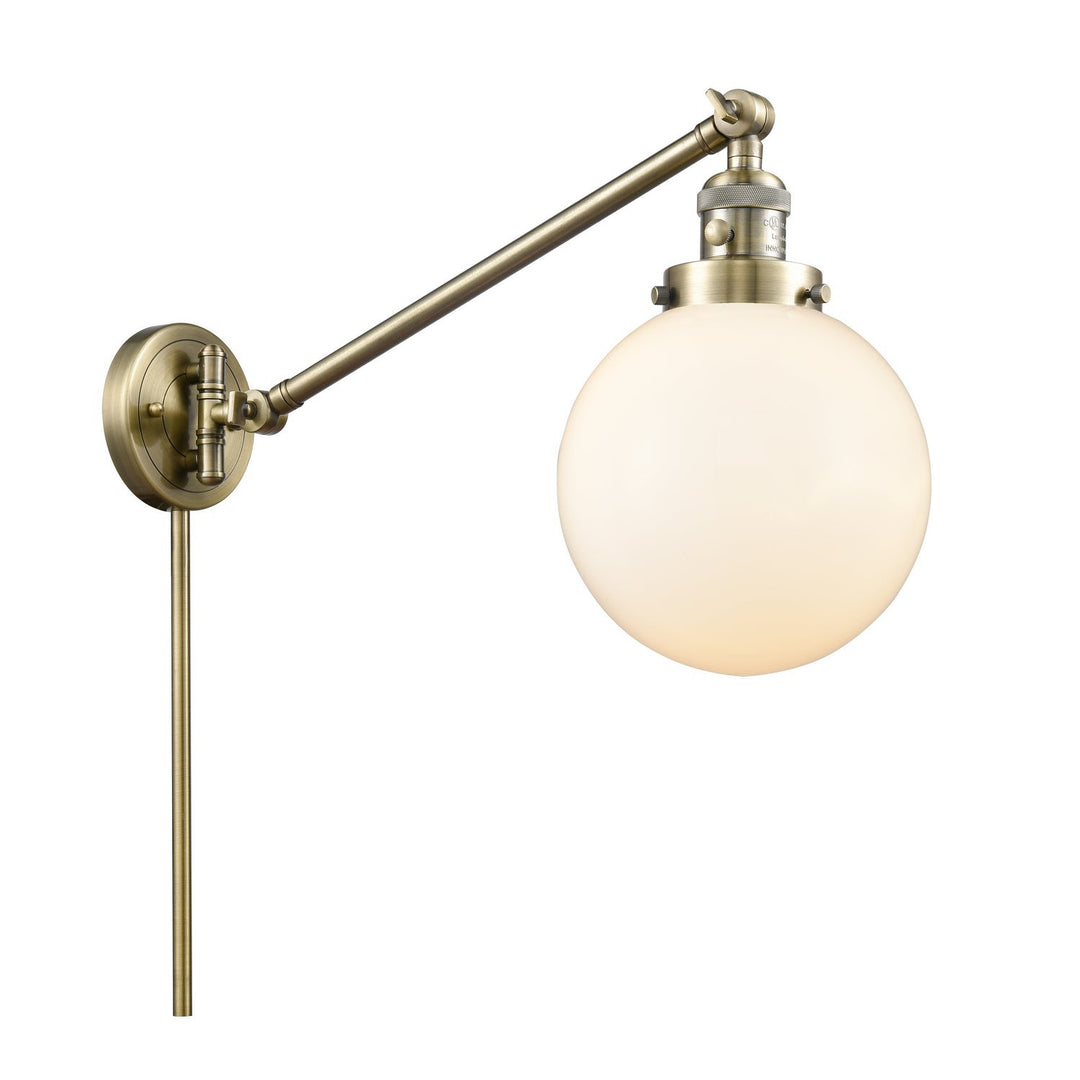 Innovations Lighting 237-AB-G201-8  Franklin Restoration Lamp Antique Brass