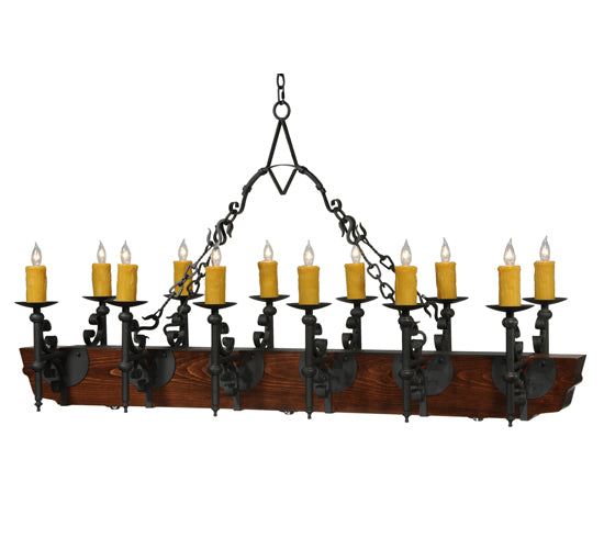 Meyda Tiffany Tudor 124272 Pendant Light - Wrought Iron