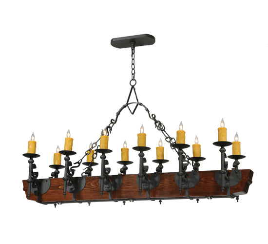 Meyda Tiffany Tudor 124272 Pendant Light - Wrought Iron
