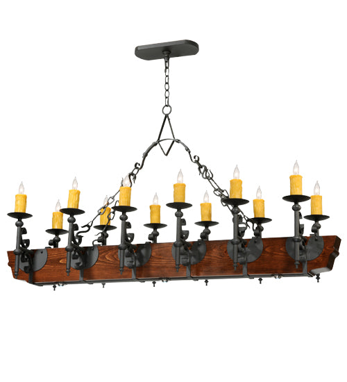 Meyda Tiffany Tudor 124272 Pendant Light - Wrought Iron