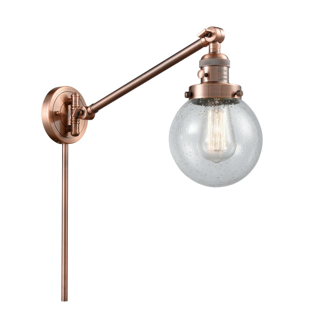 Innovations Lighting 237-AC-G204-6-LED  Franklin Restoration Lamp Antique Copper