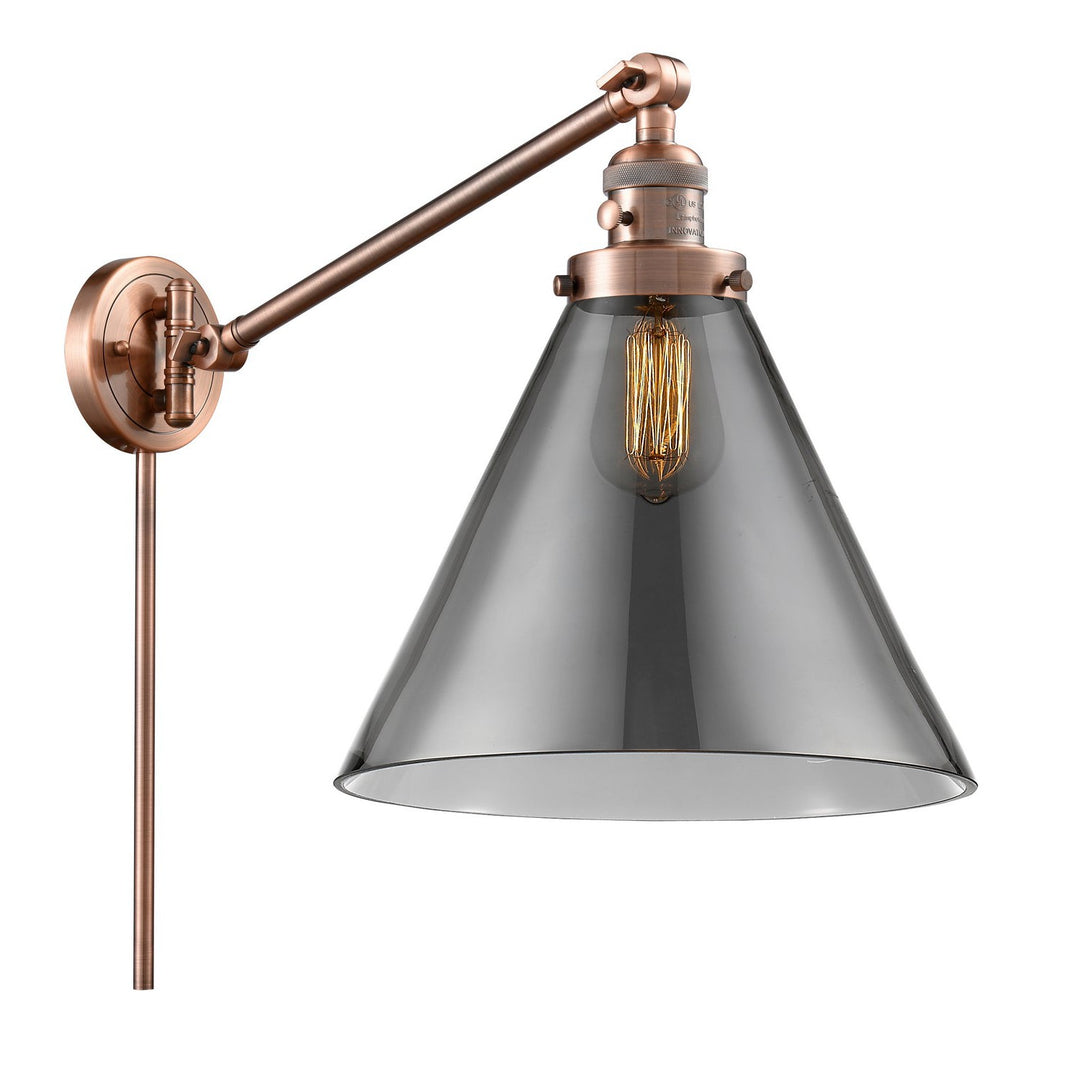 Innovations Lighting 237-AC-G43-L Modern Franklin Restoration Lamp Antique Copper