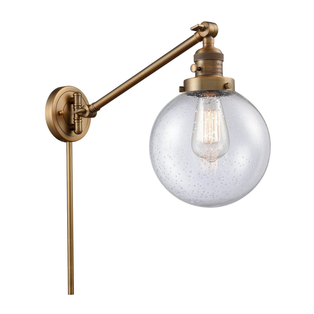 Innovations Lighting 237-BB-G204-8-LED  Franklin Restoration Lamp Brushed Brass