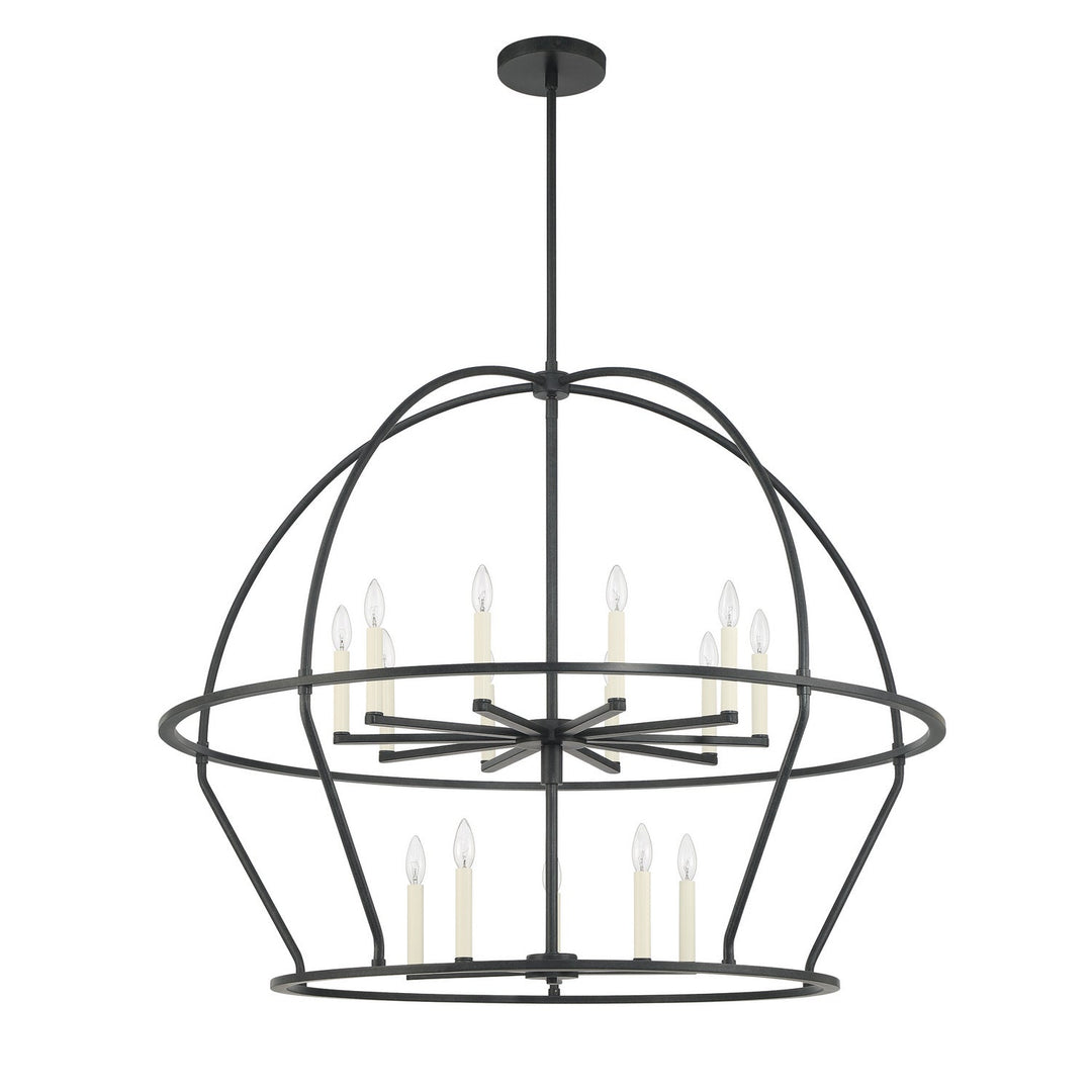 Crystorama Abbott ABB-3029-BK Chandelier Light - Black