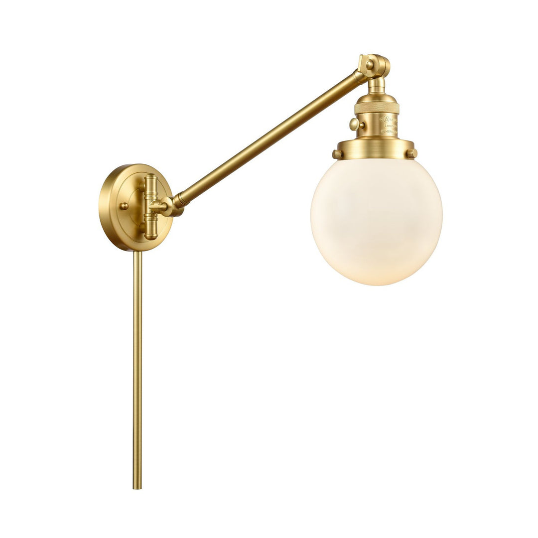 Innovations Lighting 237-SG-G201-6  Franklin Restoration Lamp Satin Gold