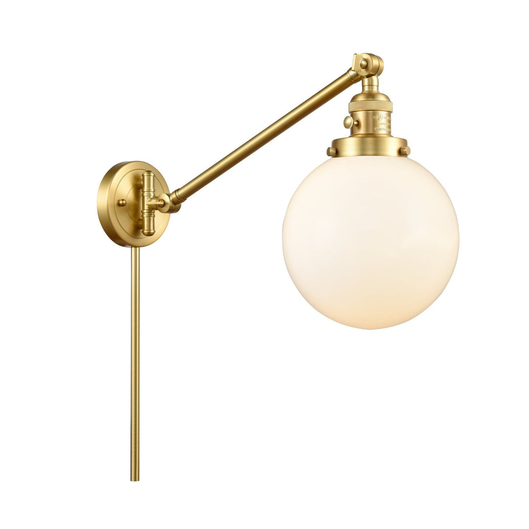 Innovations Lighting 237-SG-G201-8  Franklin Restoration Lamp Satin Gold