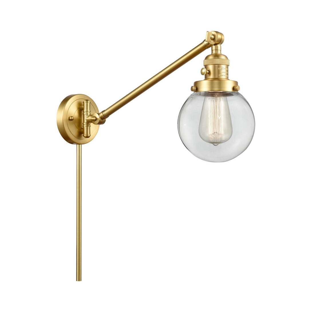 Innovations Lighting 237-SG-G202-6  Franklin Restoration Lamp Satin Gold