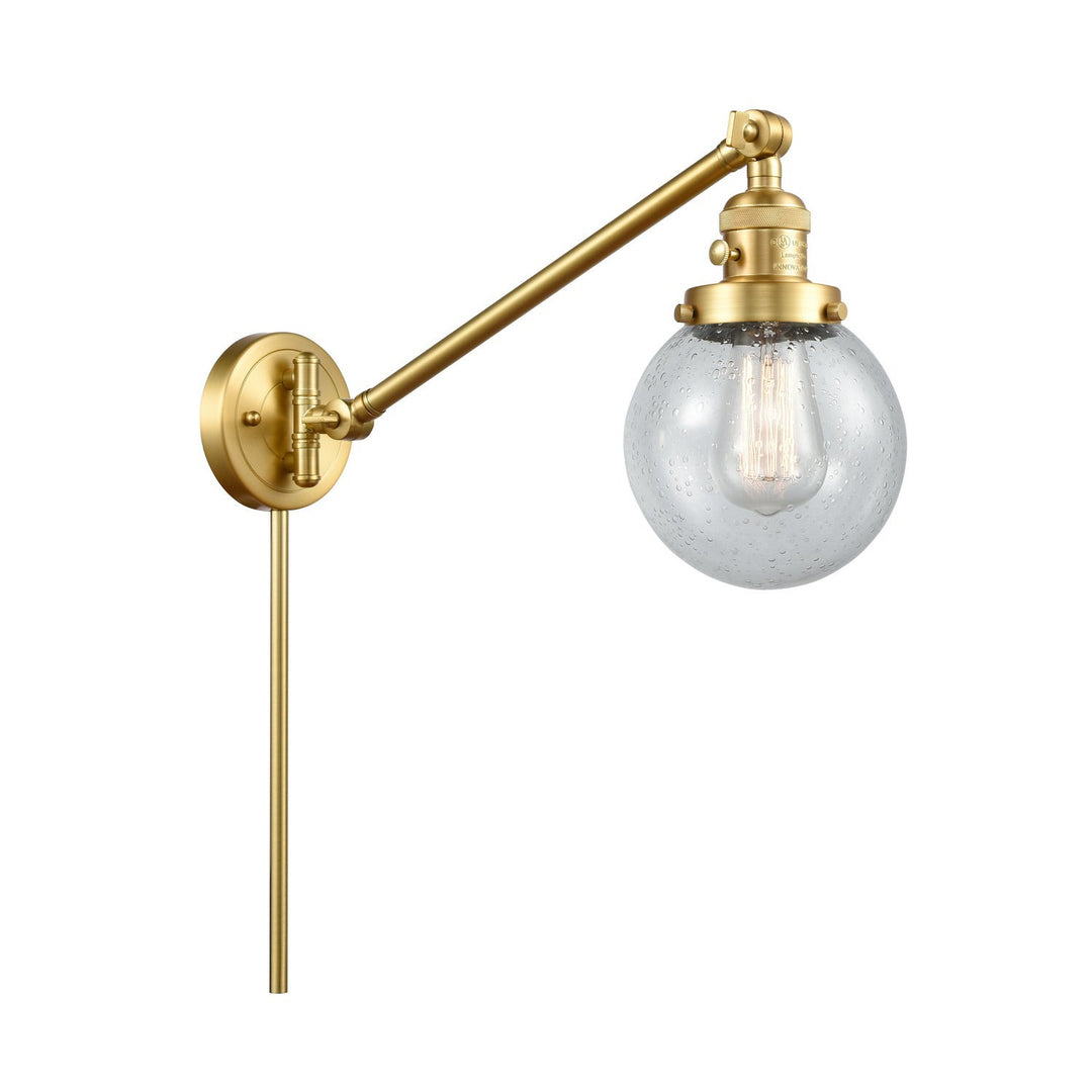 Innovations Lighting 237-SG-G204-6  Franklin Restoration Lamp Satin Gold