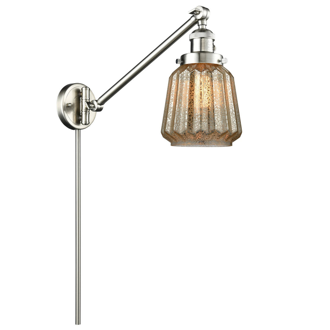 Innovations Lighting 237-SN-G146-LED  Franklin Restoration Lamp Brushed Satin Nickel