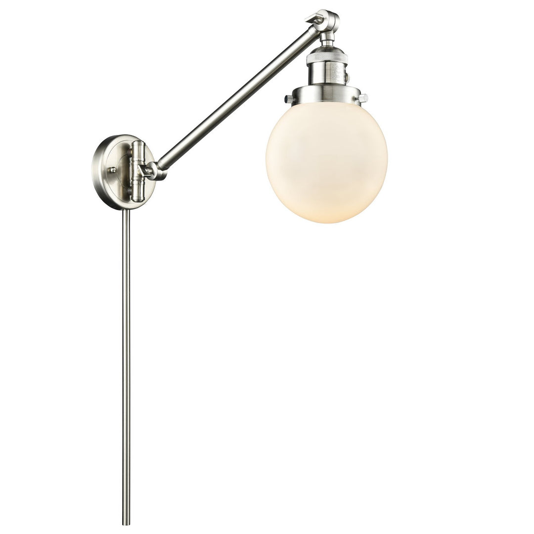 Innovations Lighting 237-SN-G201-6-LED  Franklin Restoration Lamp Brushed Satin Nickel
