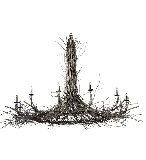Meyda Tiffany Twigs 124549 Chandelier Light - Natural Wood,Mahogany Bronze