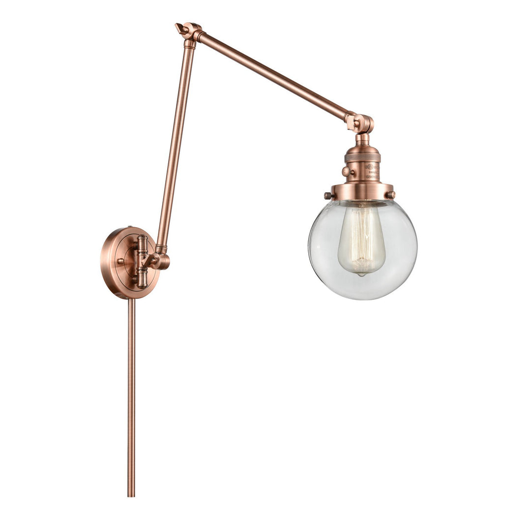 Innovations Lighting 238-AC-G202-6  Franklin Restoration Lamp Antique Copper