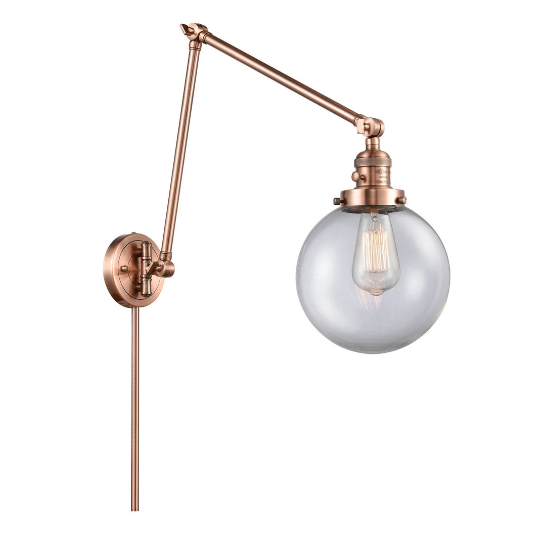 Innovations Lighting 238-AC-G202-8  Franklin Restoration Lamp Antique Copper