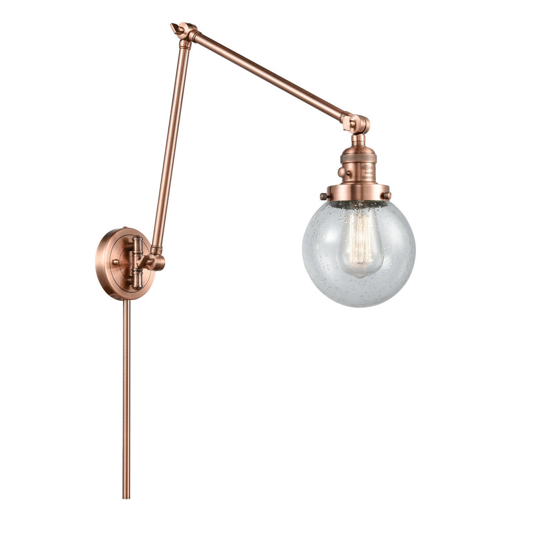 Innovations Lighting 238-AC-G204-6  Franklin Restoration Lamp Antique Copper