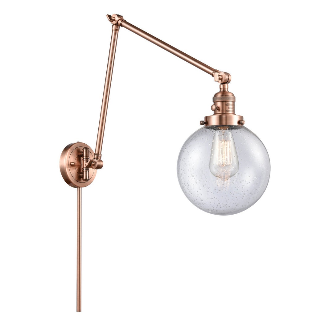 Innovations Lighting 238-AC-G204-8  Franklin Restoration Lamp Antique Copper
