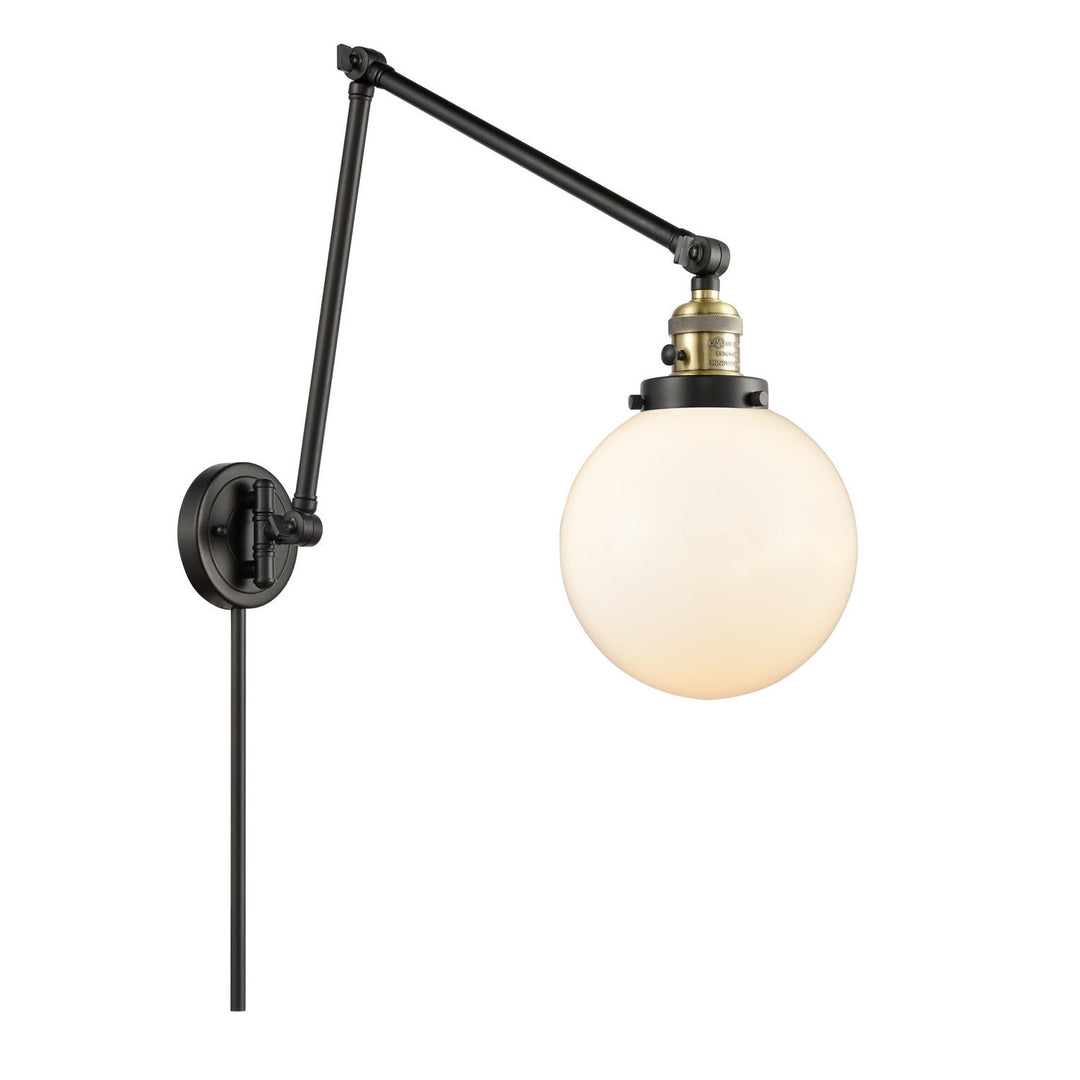 Innovations Lighting 238-BAB-G201-8  Franklin Restoration Lamp Black Antique Brass