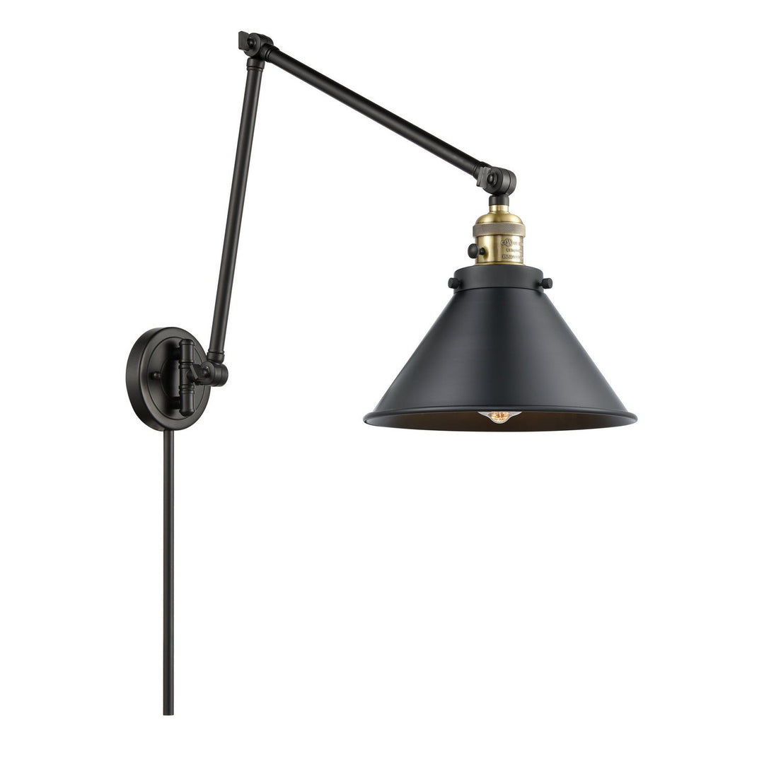 Innovations Lighting 238-BAB-M10-BK  Franklin Restoration Lamp Black Antique Brass