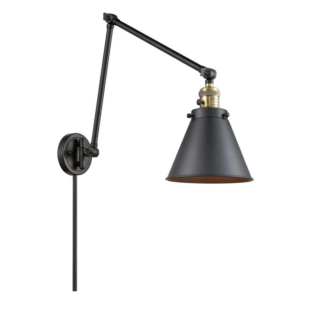 Innovations Lighting 238-BAB-M13-BK  Franklin Restoration Lamp Black Antique Brass