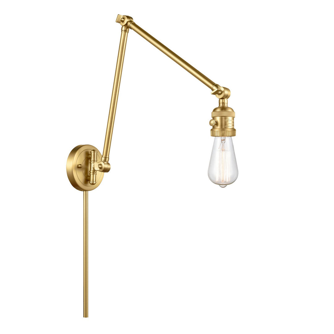 Innovations Lighting 238NH-SG Franklin Restoration One Light Swing Arm Lamp Lamp Gold, Champ, Gld Leaf