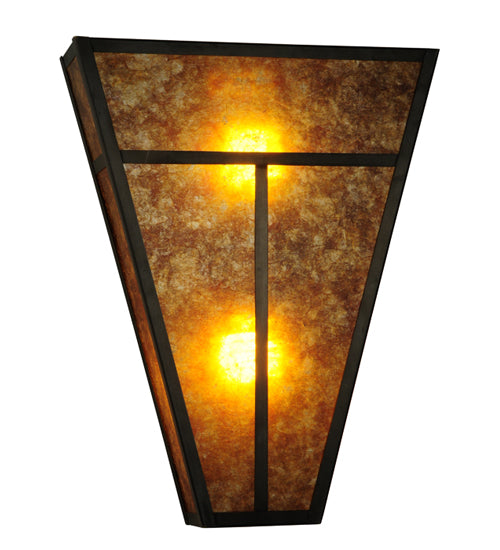 Meyda Tiffany T" Mission" 124631 Wall Light - Craftsman Brown