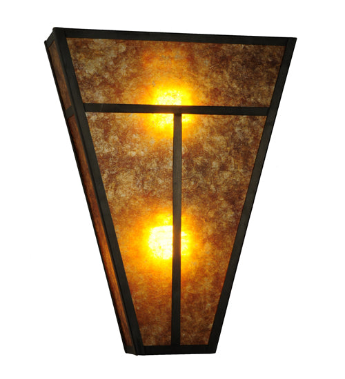 Meyda Tiffany T" Mission" 124631 Wall Light - Craftsman Brown