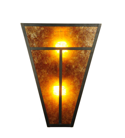 Meyda Tiffany T" Mission" 124631 Wall Light - Craftsman Brown