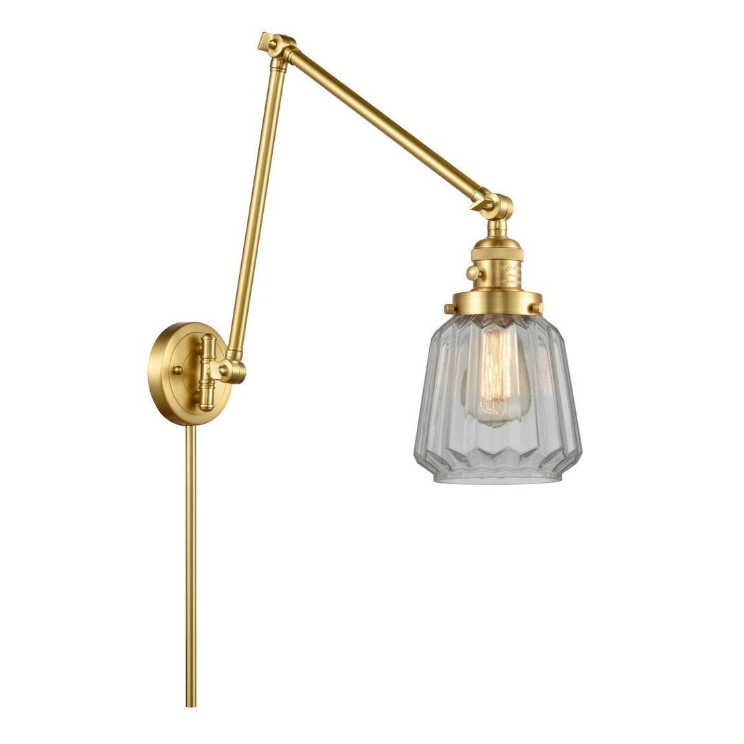 Innovations Lighting 238-SG-G142  Franklin Restoration Lamp Satin Gold