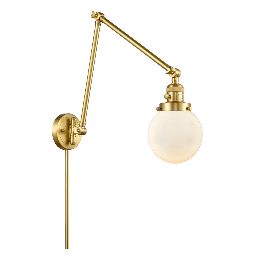 Innovations Lighting 238-SG-G201-6  Franklin Restoration Lamp Satin Gold