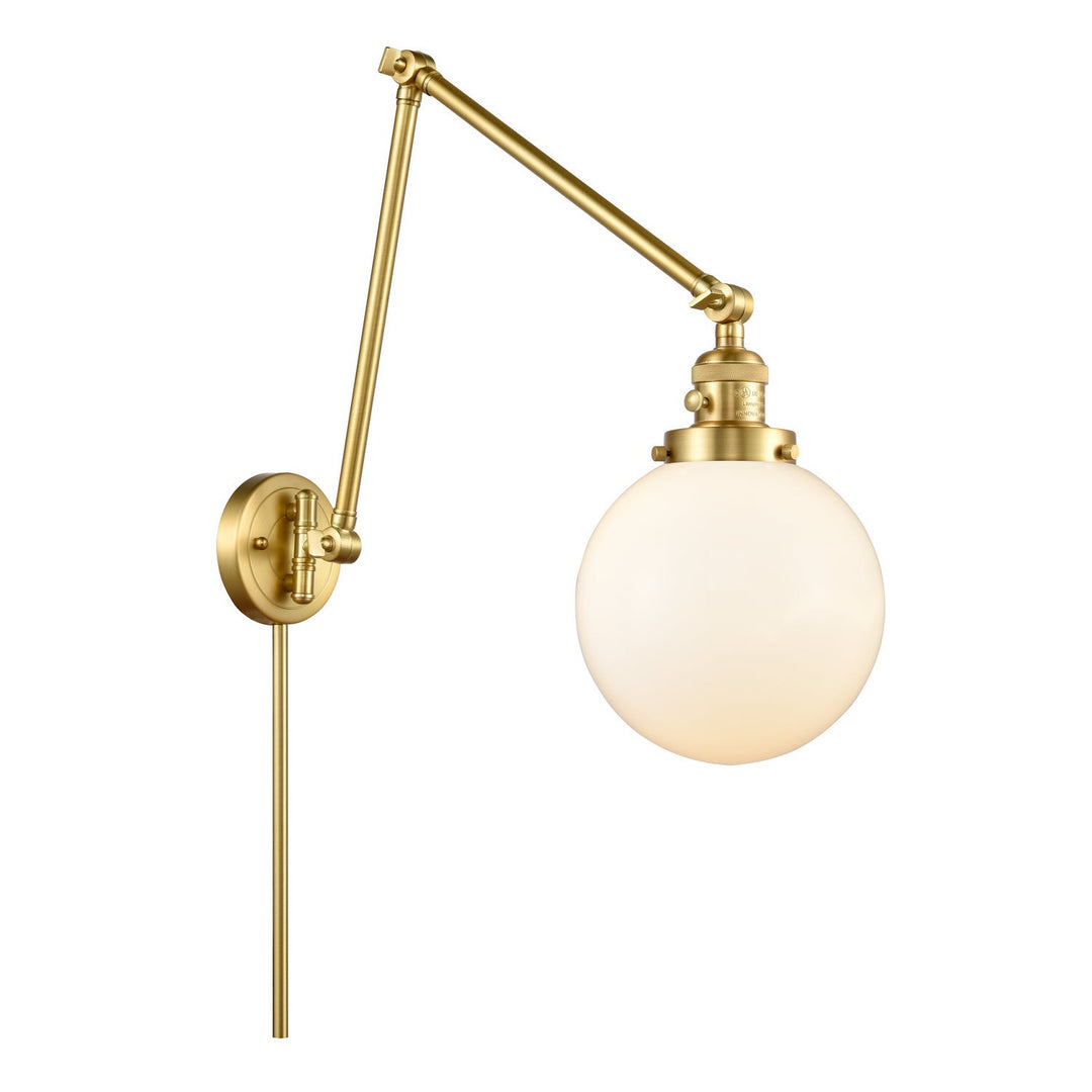 Innovations Lighting 238-SG-G201-8  Franklin Restoration Lamp Satin Gold