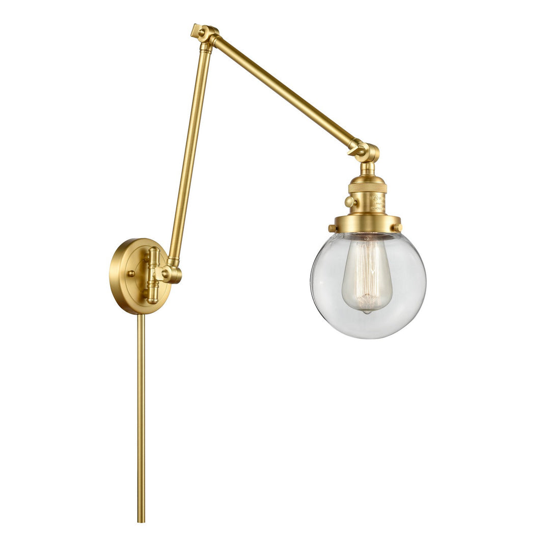 Innovations Lighting 238-SG-G202-6  Franklin Restoration Lamp Satin Gold