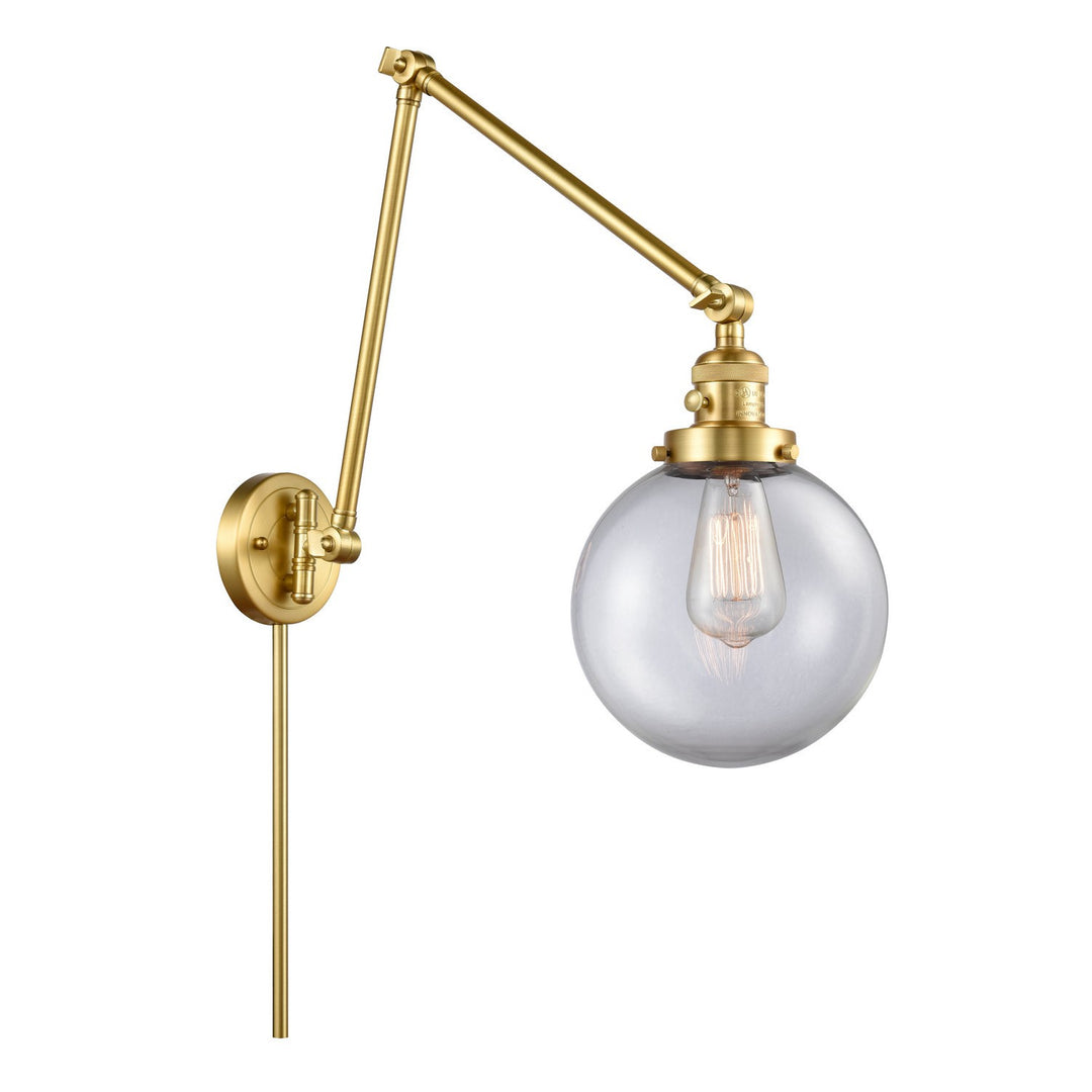 Innovations Lighting 238-SG-G202-8  Franklin Restoration Lamp Satin Gold