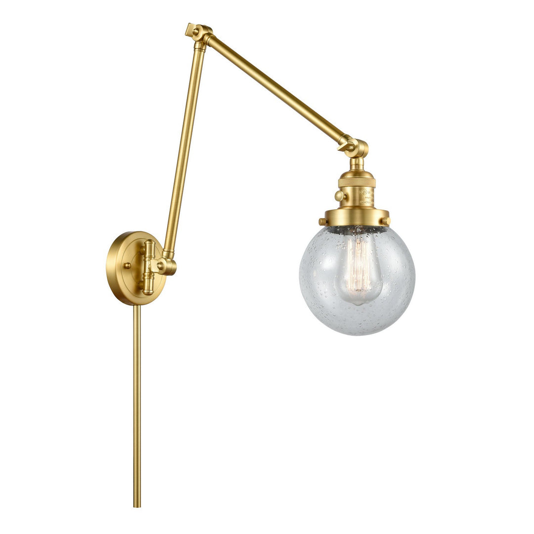 Innovations Lighting 238-SG-G204-6  Franklin Restoration Lamp Satin Gold