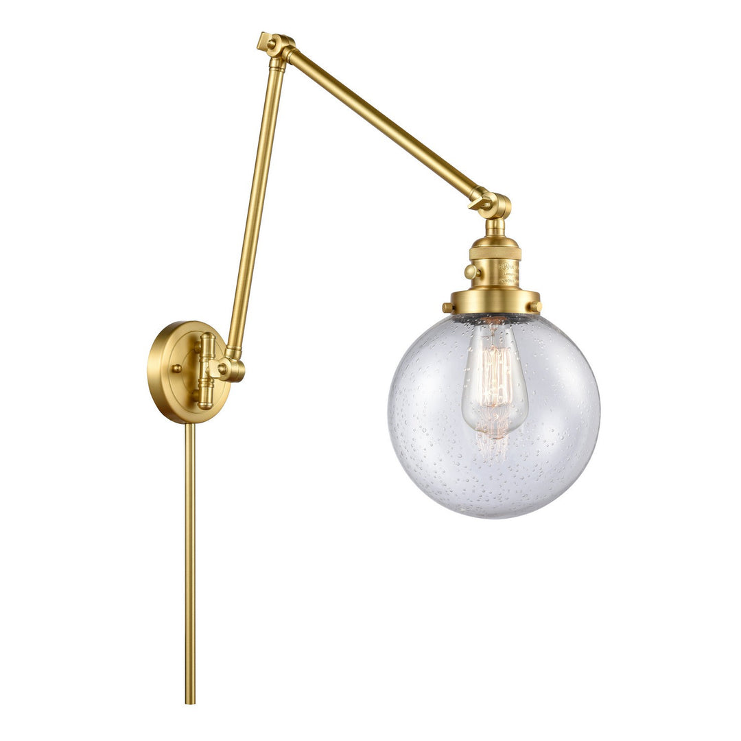 Innovations Lighting 238-SG-G204-8  Franklin Restoration Lamp Satin Gold