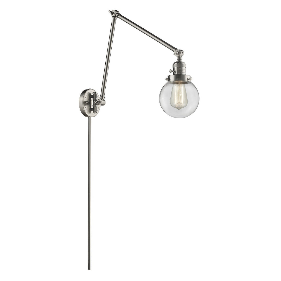 Innovations Lighting 238-SN-G202-6-LED  Franklin Restoration Lamp Brushed Satin Nickel
