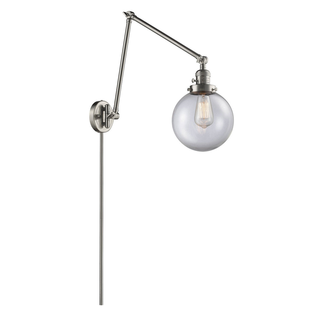 Innovations Lighting 238-SN-G202-8-LED  Franklin Restoration Lamp Brushed Satin Nickel