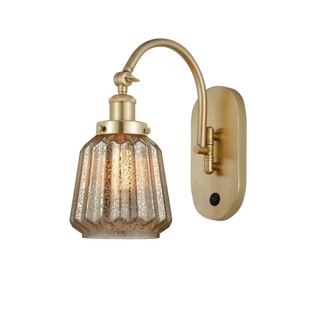 Innovations Franklin Restoration 918-1W-SG-G146 Wall Sconce Light - Satin Gold