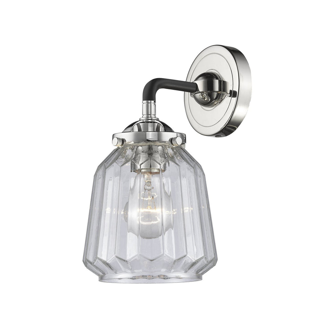 Innovations Nouveau 284-1W-BPN-G142-LED Wall Sconce Light - Black Polished Nickel