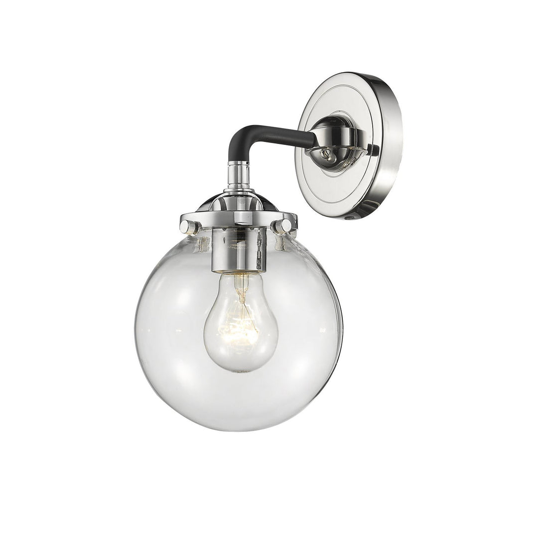 Innovations Nouveau 284-1W-BPN-G202-6 Wall Sconce Light - Black Polished Nickel