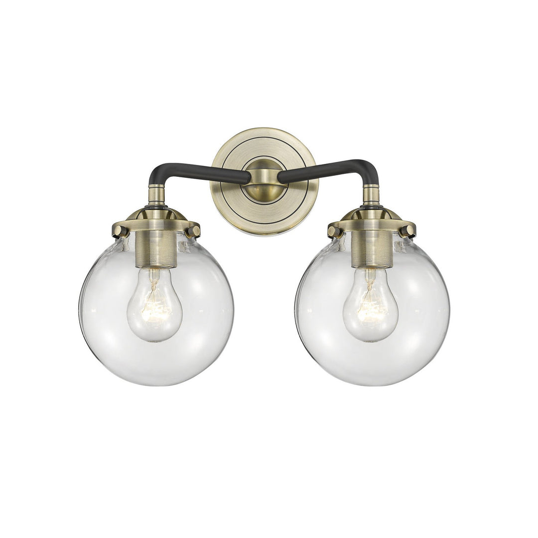 Innovations Nouveau 284-2W-BAB-G202-6 Bath Vanity Light 14 in. wide - Black Antique Brass
