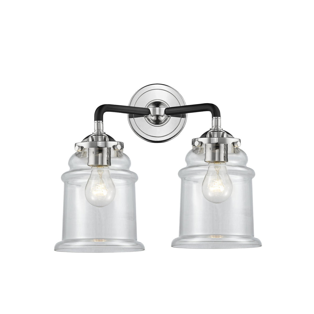 Innovations Nouveau 284-2W-BPN-G182 Bath Vanity Light 14 in. wide - Black Polished Nickel