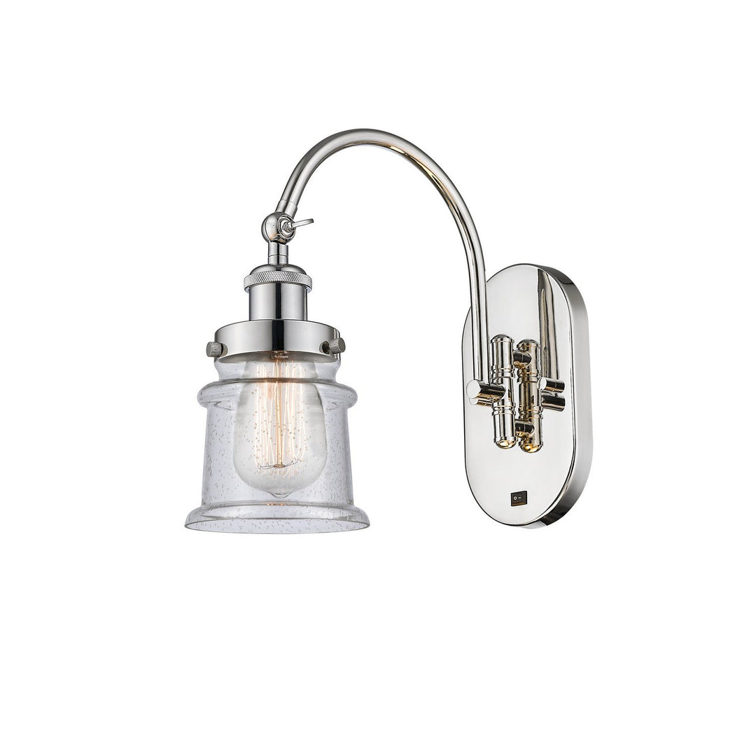Innovations Franklin Restoration 918-1W-PN-G184S-LED Wall Sconce Light - Polished Nickel