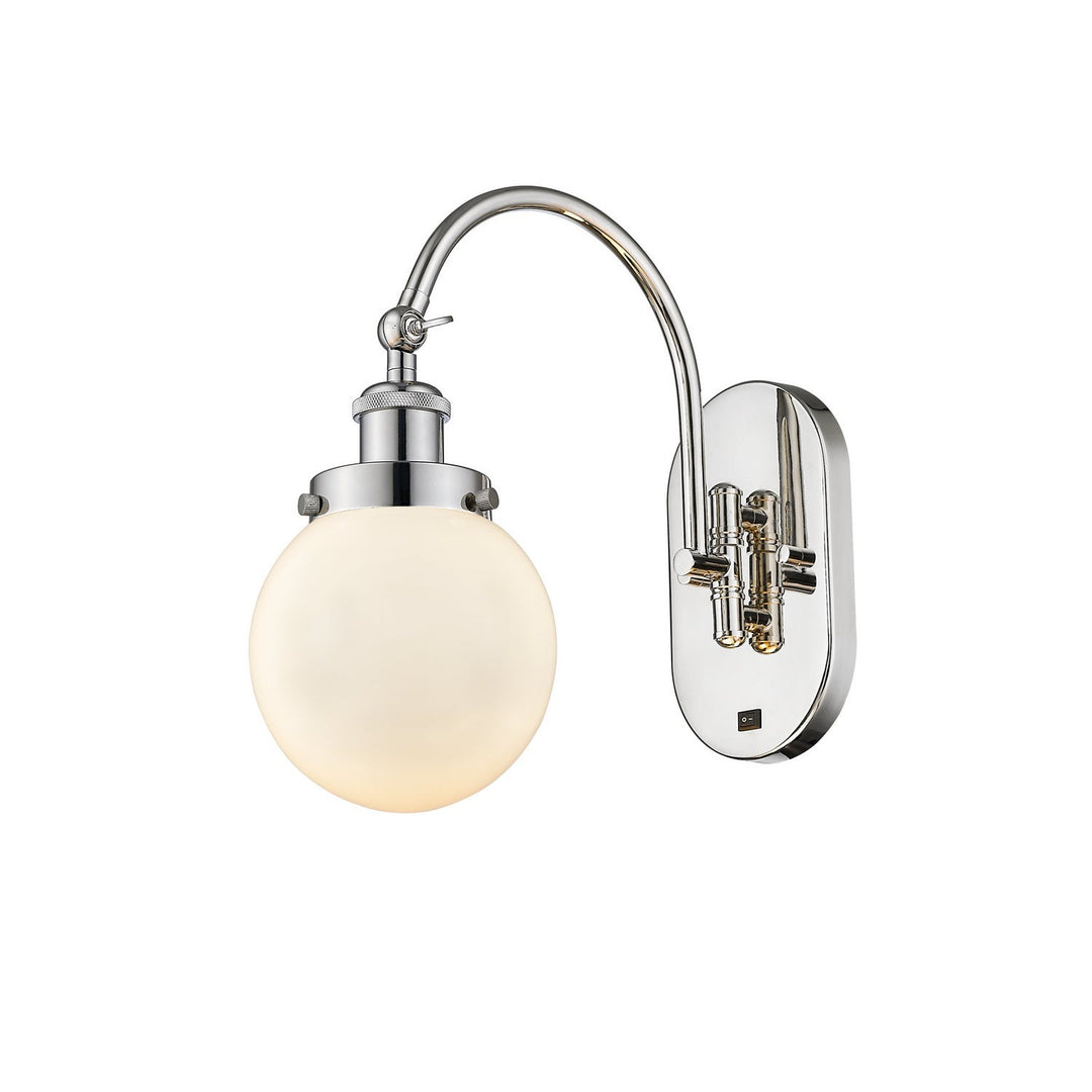 Innovations Franklin Restoration 918-1W-PN-G201-6-LED Wall Sconce Light - Polished Nickel