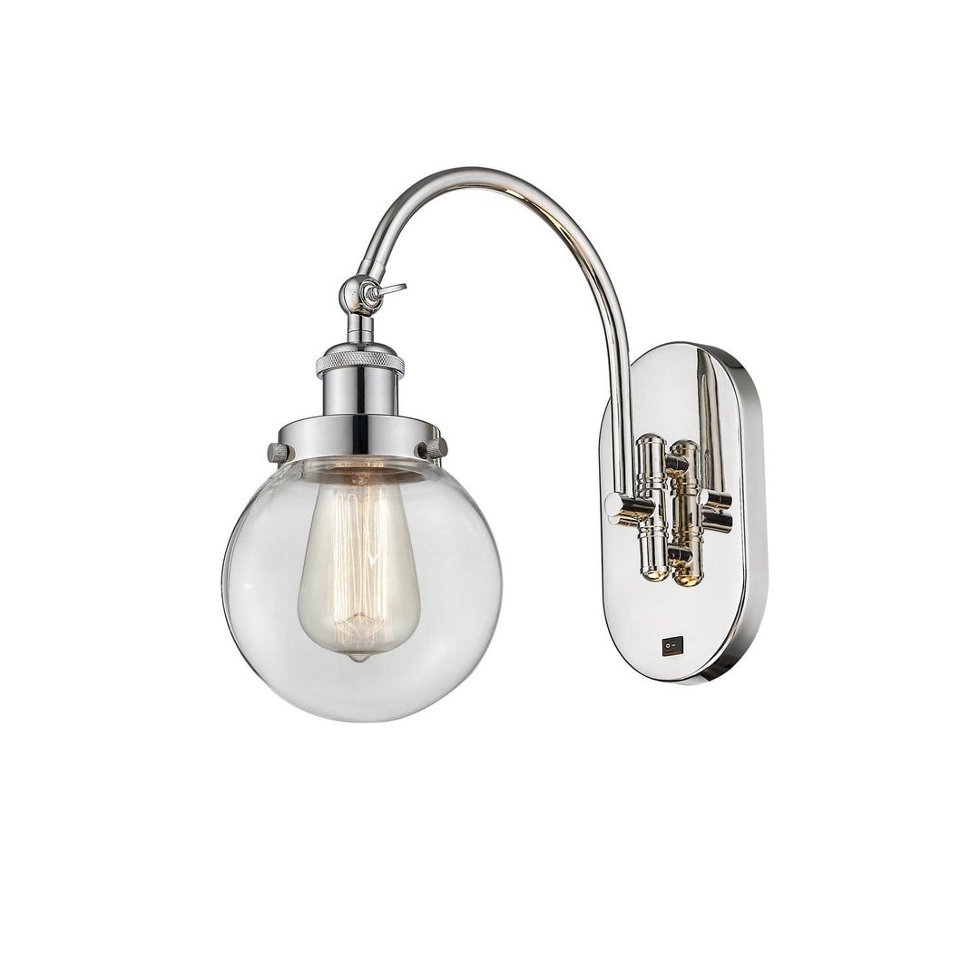 Innovations Franklin Restoration 918-1W-PN-G202-6-LED Wall Sconce Light - Polished Nickel