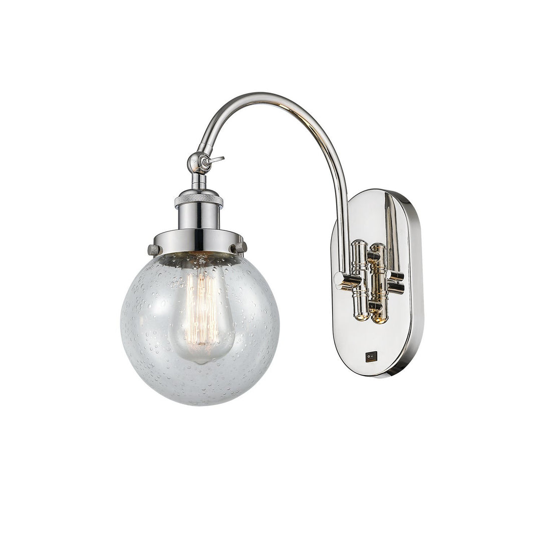 Innovations Franklin Restoration 918-1W-PN-G204-6-LED Wall Sconce Light - Polished Nickel