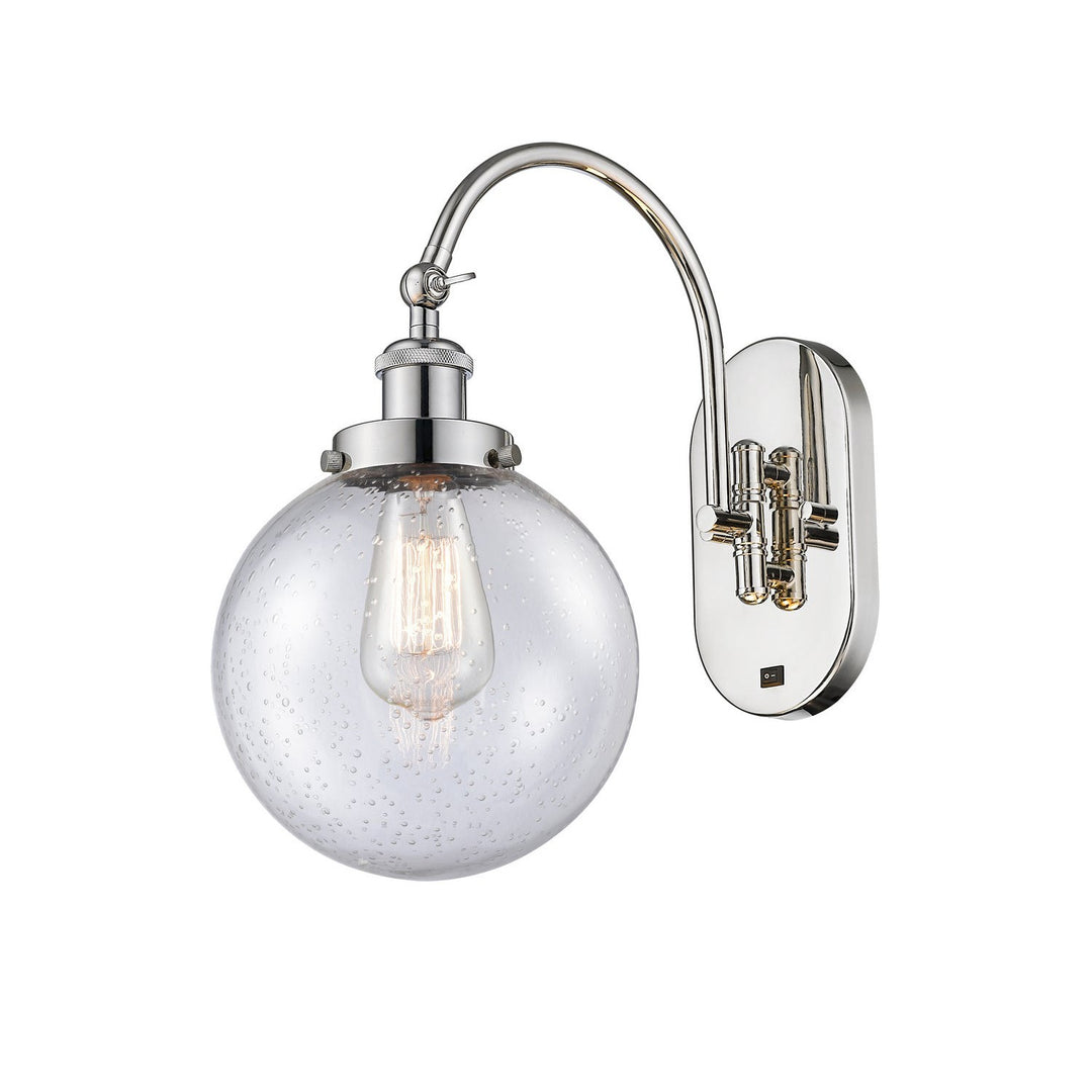 Innovations Franklin Restoration 918-1W-PN-G204-8-LED Wall Sconce Light - Polished Nickel