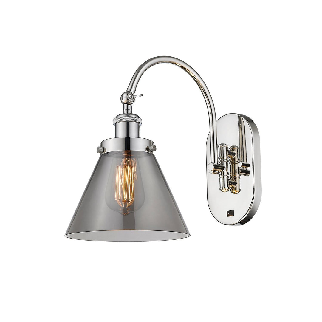 Innovations Franklin Restoration 918-1W-PN-G43-LED Wall Sconce Light - Polished Nickel