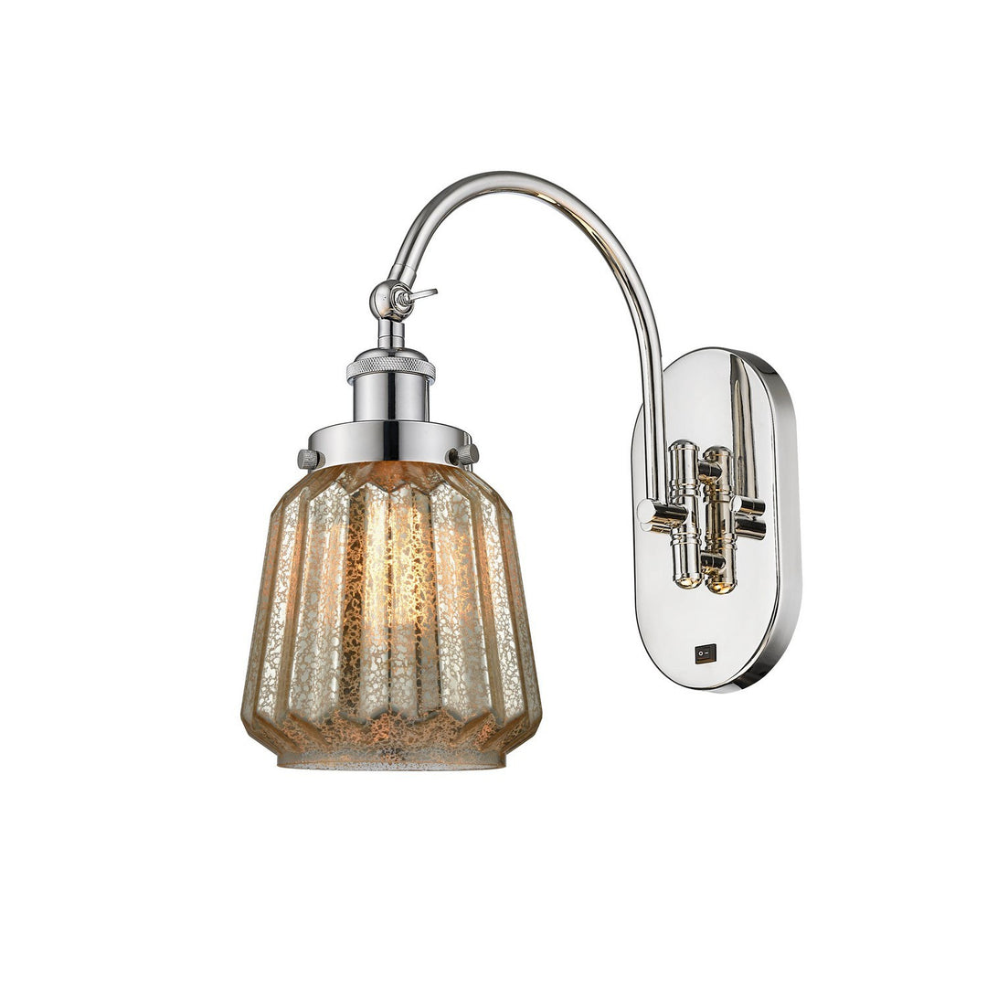 Innovations Franklin Restoration 918-1W-PN-G146-LED Wall Sconce Light - Polished Nickel