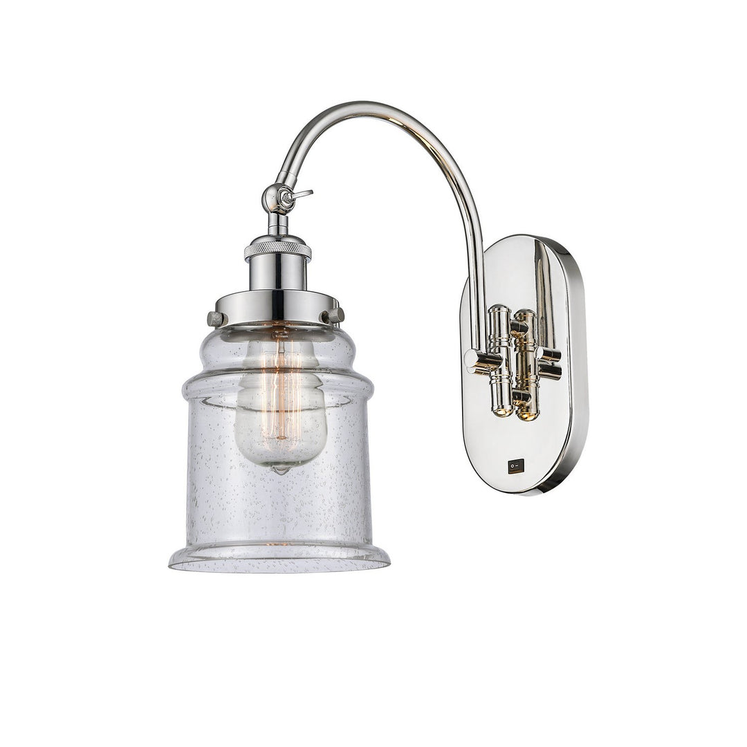 Innovations Franklin Restoration 918-1W-PN-G184-LED Wall Sconce Light - Polished Nickel