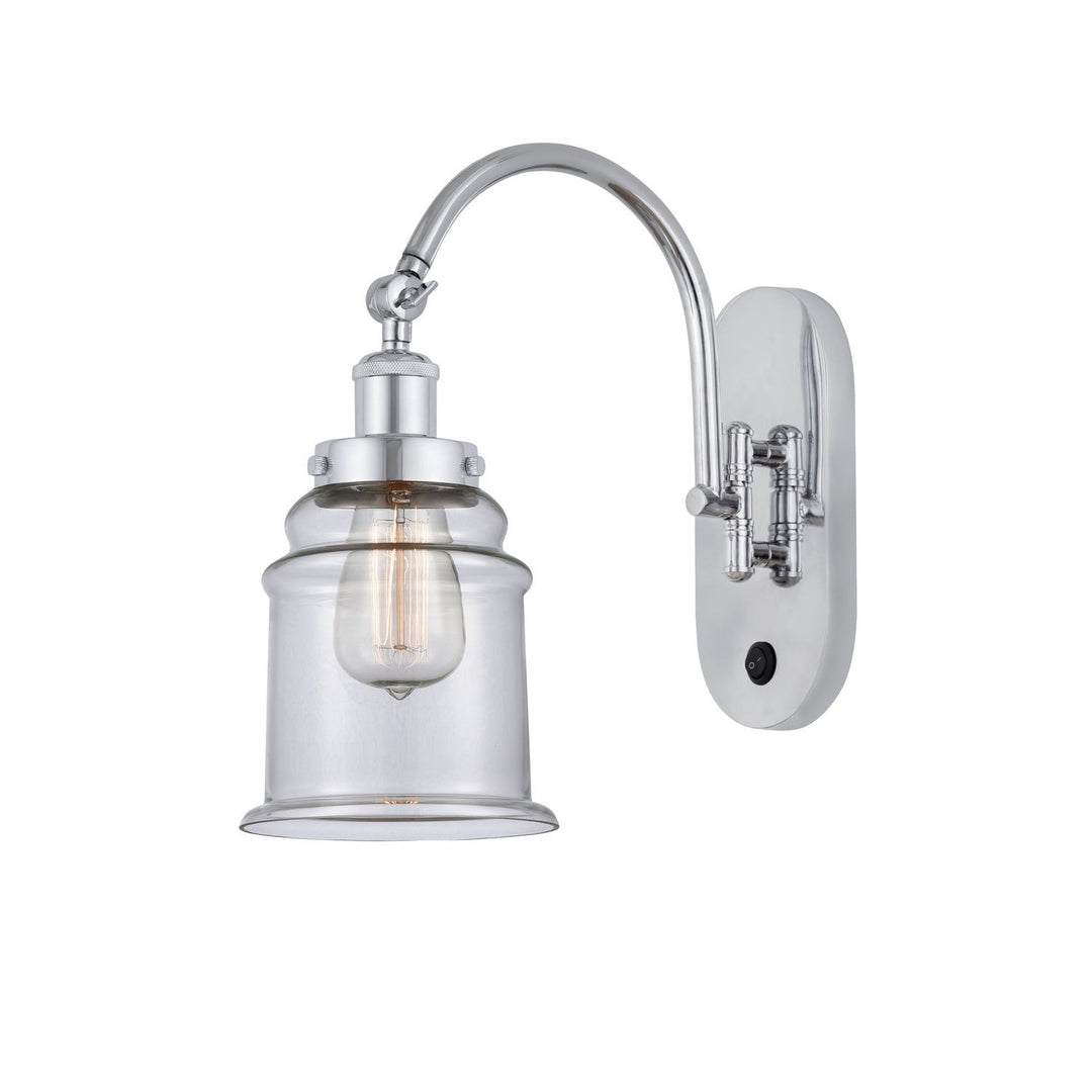 Innovations Franklin Restoration 918-1W-PC-G182-LED Wall Sconce Light - Polished Chrome